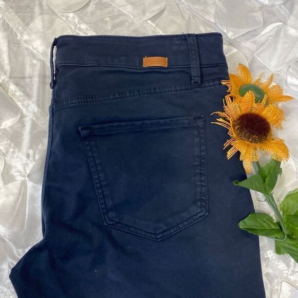 Massimo Dutti Navy Skinny Fit Brushed Cotton Pant‎ Size 8 - Picture 4 of 11